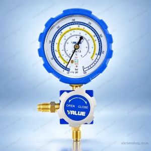 منیفولد سرویس تکی فشار پایین ولیو مدل VMG-1-U-L با گیج آنالوگ 68 میلی متری
