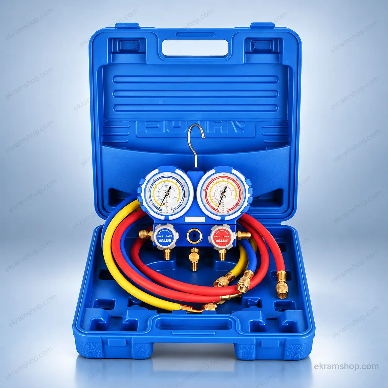 منیفولد سرویس ولیو مدل VMG2-R410-A منیفولد سرویس ولیو مدل VMG2-R410-A همراه سه شلنگ و کیف حمل